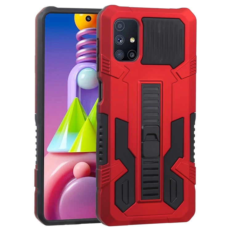 For Samsung Galaxy M51 Vanguard Warrior All Inclusive Double-color Shockproof TPU + PC Protective Case with Holder