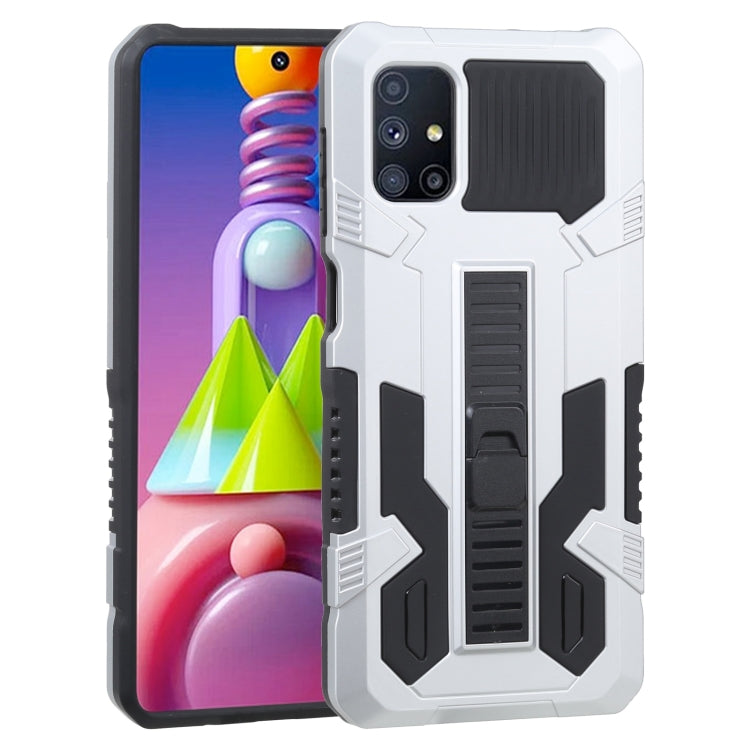 For Samsung Galaxy M51 Vanguard Warrior All Inclusive Double-color Shockproof TPU + PC Protective Case with Holder