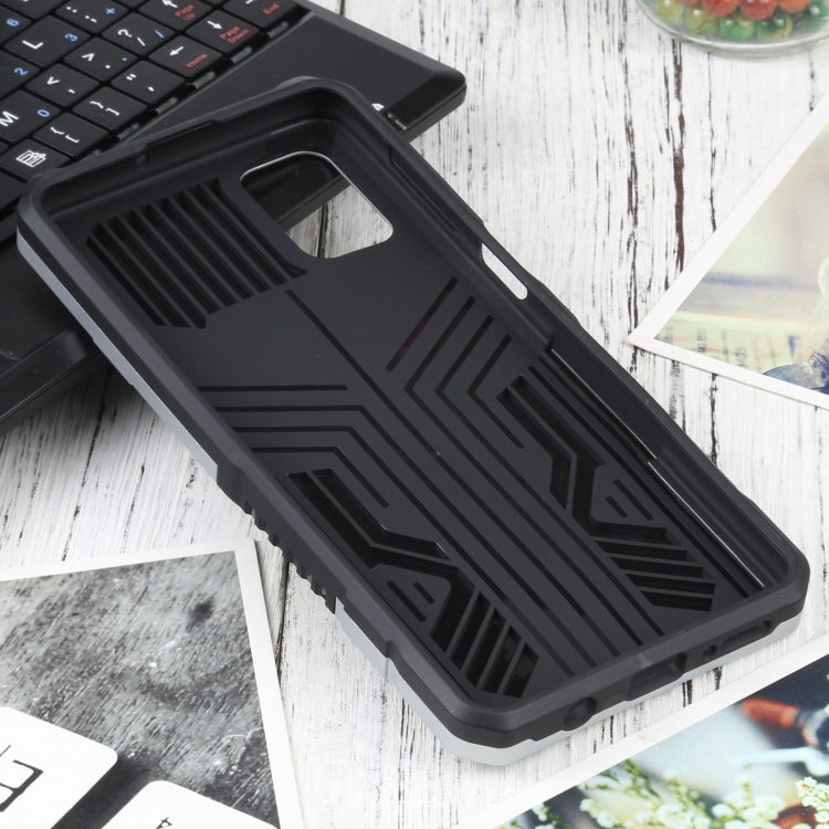 For Samsung Galaxy M51 Vanguard Warrior All Inclusive Double-color Shockproof TPU + PC Protective Case with Holder