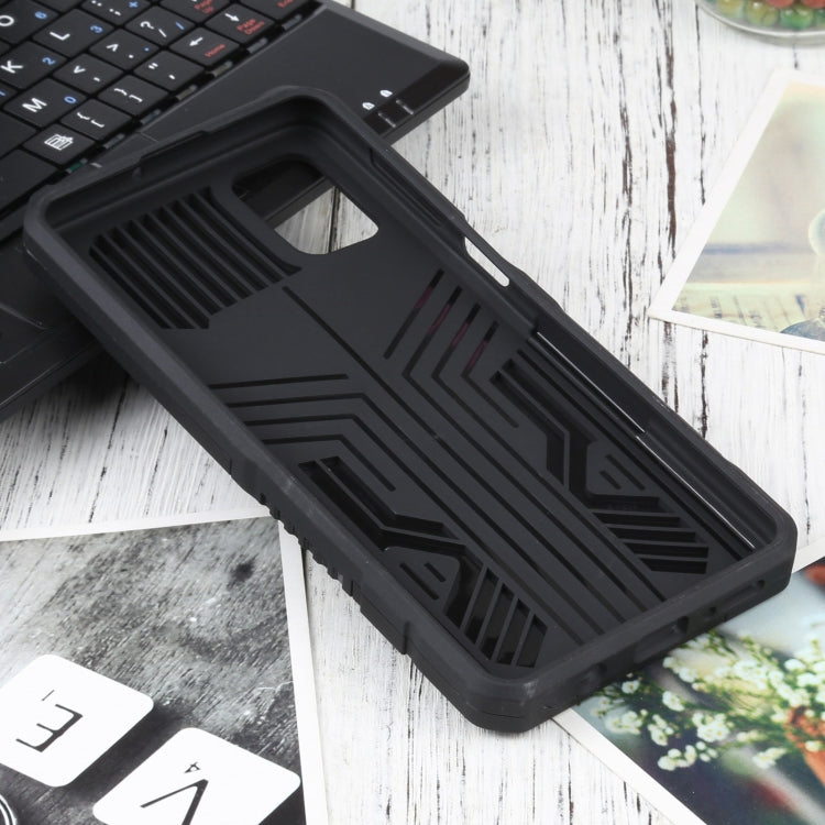 For Samsung Galaxy M51 Vanguard Warrior All Inclusive Double-color Shockproof TPU + PC Protective Case with Holder