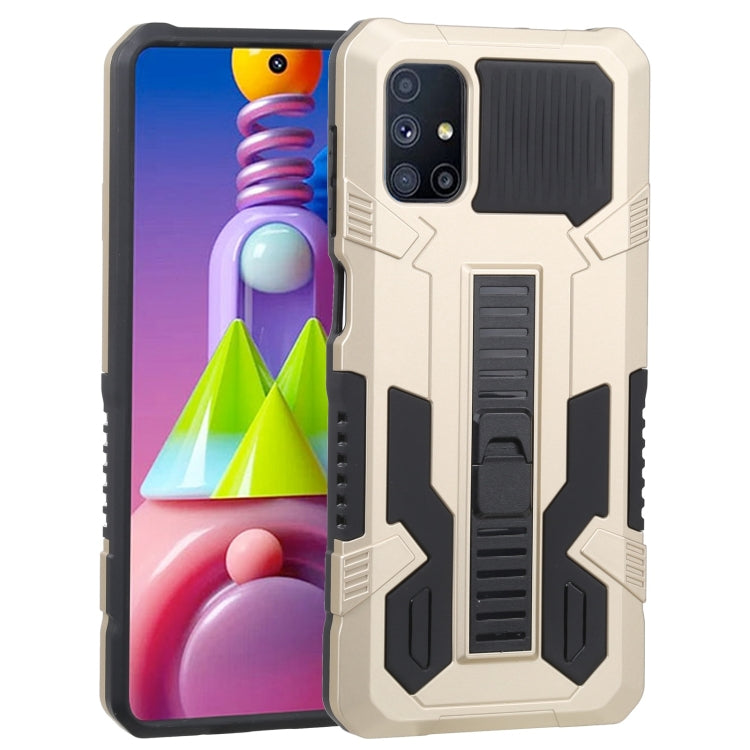 For Samsung Galaxy M51 Vanguard Warrior All Inclusive Double-color Shockproof TPU + PC Protective Case with Holder