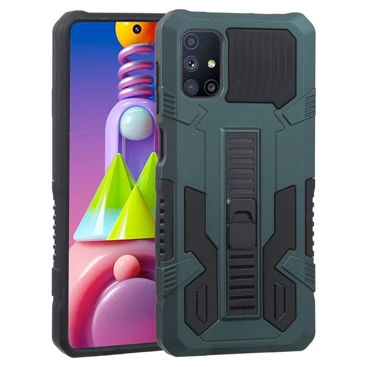 For Samsung Galaxy M51 Vanguard Warrior All Inclusive Double-color Shockproof TPU + PC Protective Case with Holder