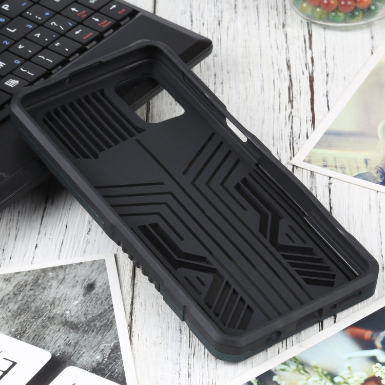 For Samsung Galaxy M51 Vanguard Warrior All Inclusive Double-color Shockproof TPU + PC Protective Case with Holder