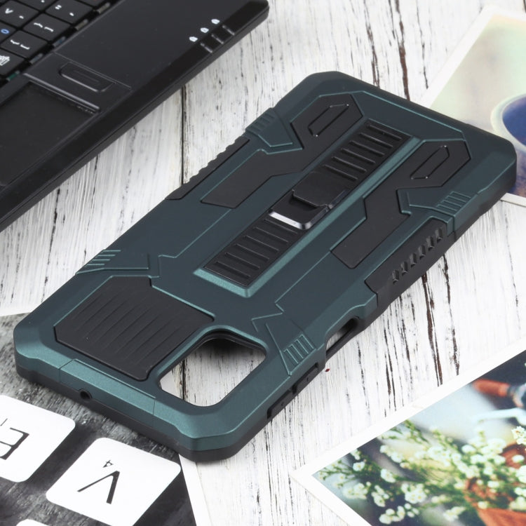 For Samsung Galaxy M51 Vanguard Warrior All Inclusive Double-color Shockproof TPU + PC Protective Case with Holder