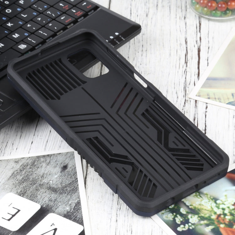 For Samsung Galaxy M51 Vanguard Warrior All Inclusive Double-color Shockproof TPU + PC Protective Case with Holder