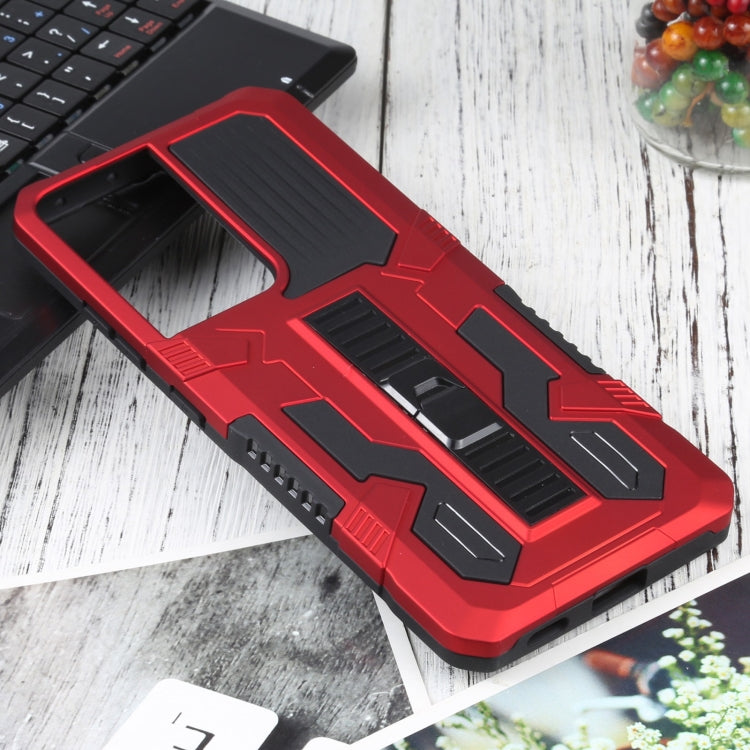 For Samsung Galaxy S21 Ultra 5G Vanguard Warrior All Inclusive Double-color Shockproof TPU + PC Protective Case with Holder