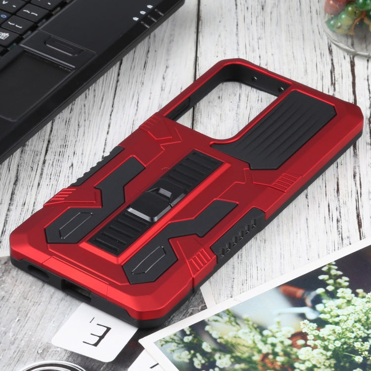 For Samsung Galaxy S21 Ultra 5G Vanguard Warrior All Inclusive Double-color Shockproof TPU + PC Protective Case with Holder