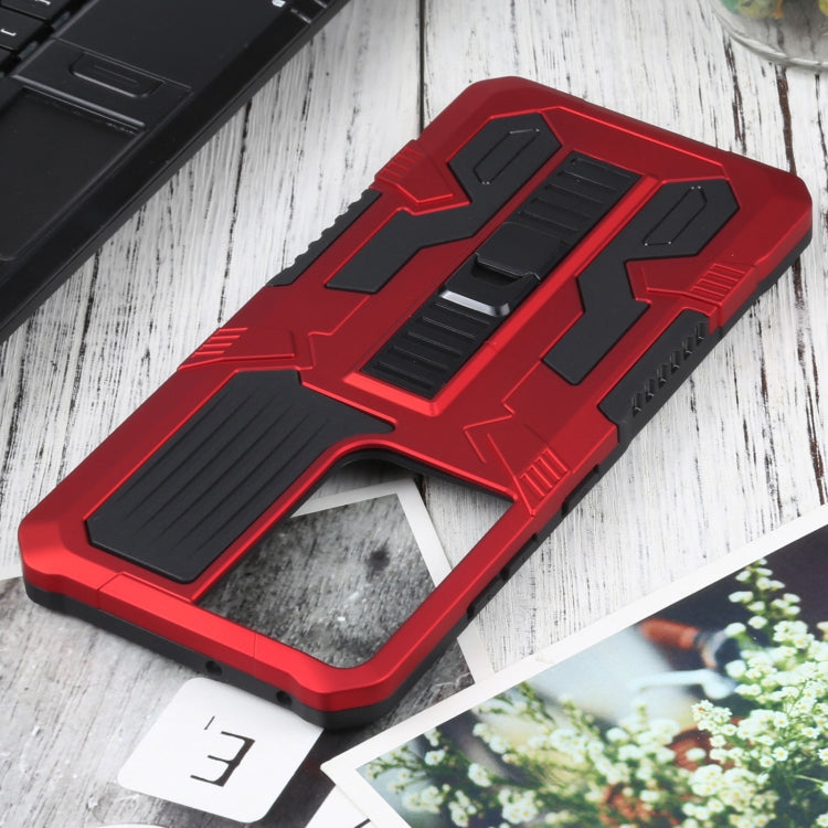 For Samsung Galaxy S21 Ultra 5G Vanguard Warrior All Inclusive Double-color Shockproof TPU + PC Protective Case with Holder