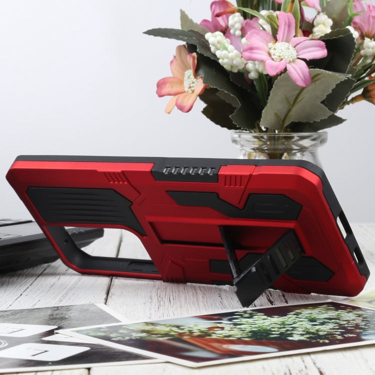 For Samsung Galaxy S21 Ultra 5G Vanguard Warrior All Inclusive Double-color Shockproof TPU + PC Protective Case with Holder
