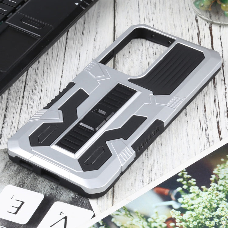 For Samsung Galaxy S21 Ultra 5G Vanguard Warrior All Inclusive Double-color Shockproof TPU + PC Protective Case with Holder