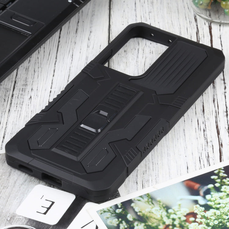 For Samsung Galaxy S21 Ultra 5G Vanguard Warrior All Inclusive Double-color Shockproof TPU + PC Protective Case with Holder