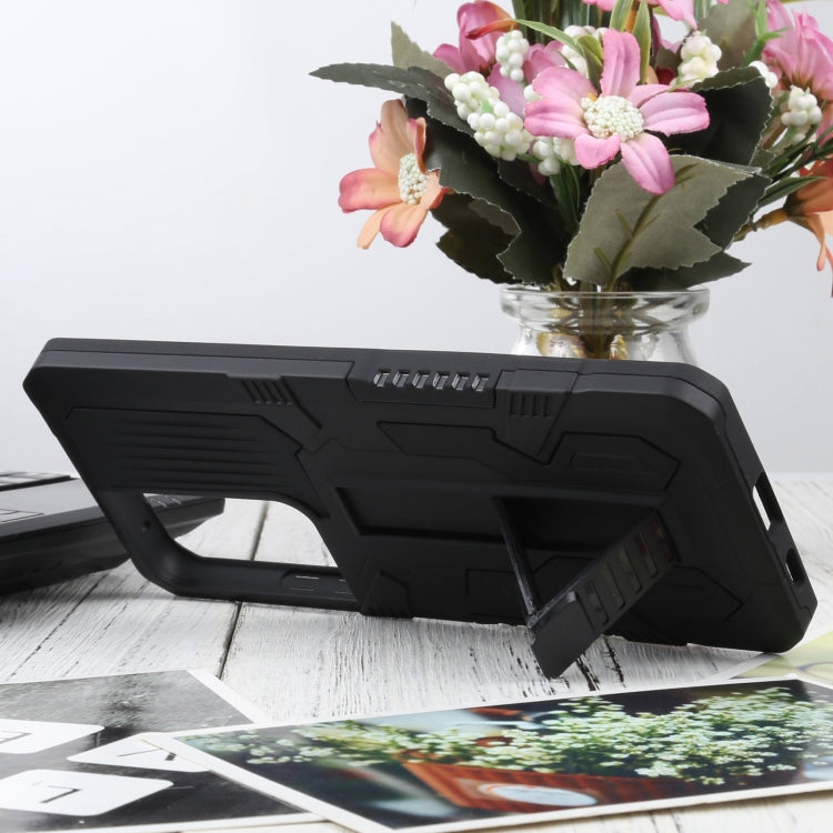 For Samsung Galaxy S21 Ultra 5G Vanguard Warrior All Inclusive Double-color Shockproof TPU + PC Protective Case with Holder