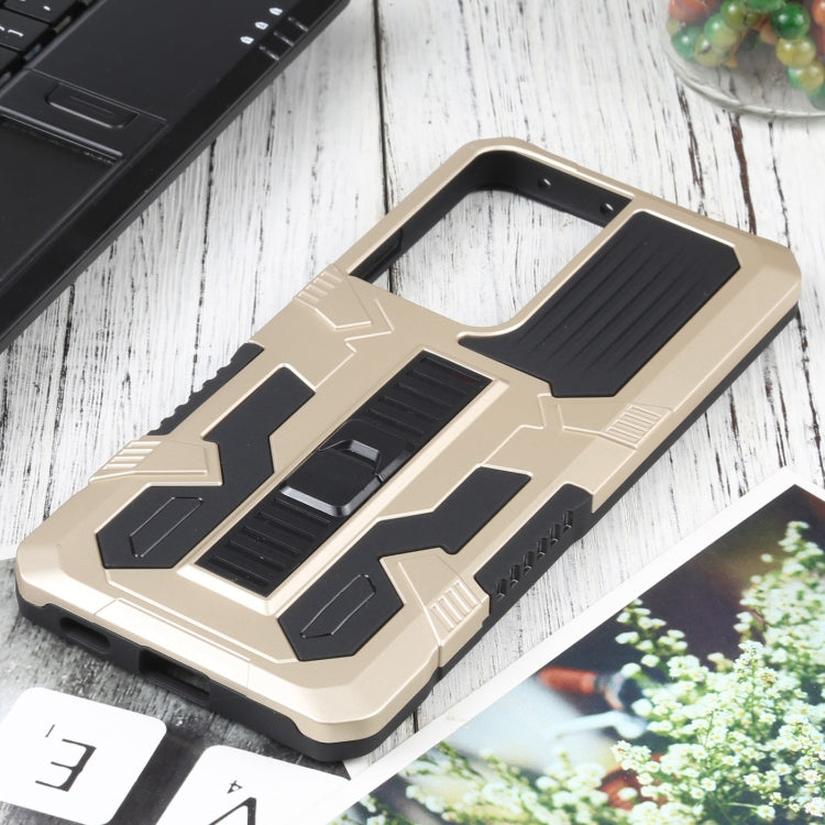 For Samsung Galaxy S21 Ultra 5G Vanguard Warrior All Inclusive Double-color Shockproof TPU + PC Protective Case with Holder