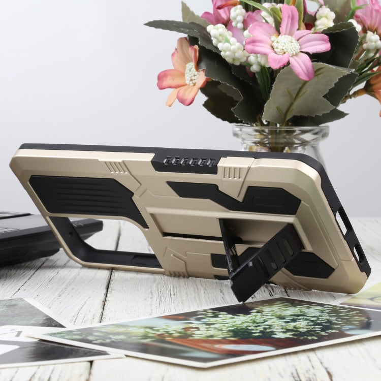 For Samsung Galaxy S21 Ultra 5G Vanguard Warrior All Inclusive Double-color Shockproof TPU + PC Protective Case with Holder