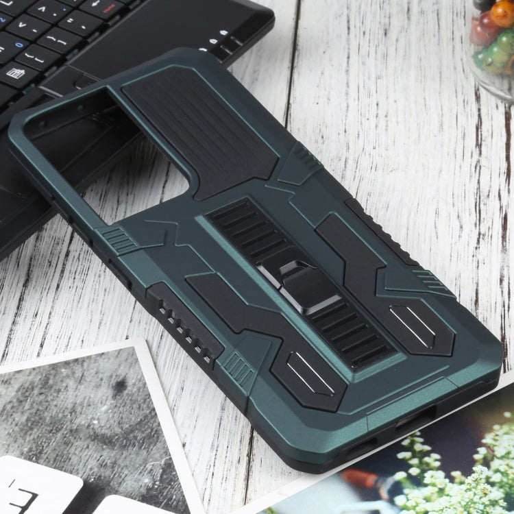 For Samsung Galaxy S21 Ultra 5G Vanguard Warrior All Inclusive Double-color Shockproof TPU + PC Protective Case with Holder