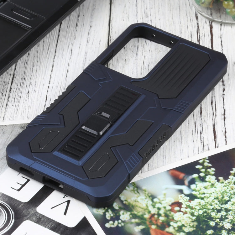 For Samsung Galaxy S21 Ultra 5G Vanguard Warrior All Inclusive Double-color Shockproof TPU + PC Protective Case with Holder