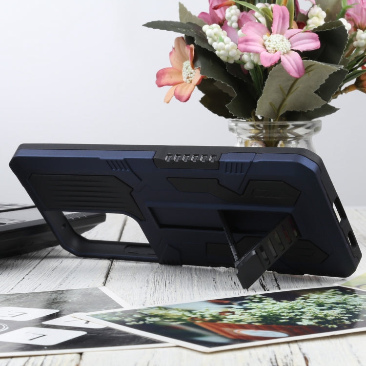 For Samsung Galaxy S21 Ultra 5G Vanguard Warrior All Inclusive Double-color Shockproof TPU + PC Protective Case with Holder