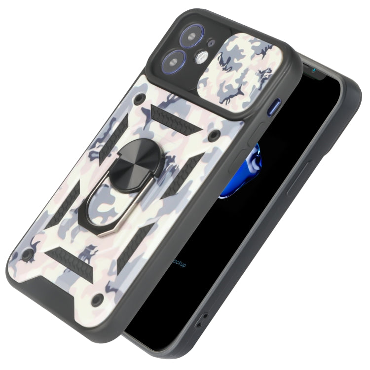 For iPhone 12 Sliding Camera Cover Design Camouflage Series TPU+PC Protective Case
