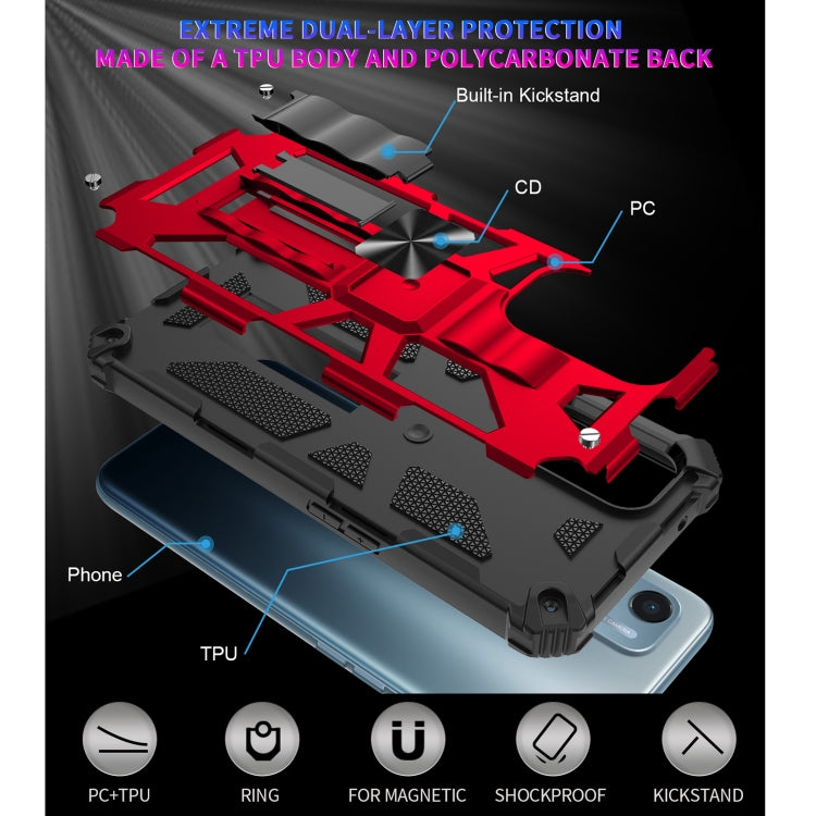 For OPPO A54 4G / A55 5G Shockproof TPU + PC Magnetic Protective Case with Holder