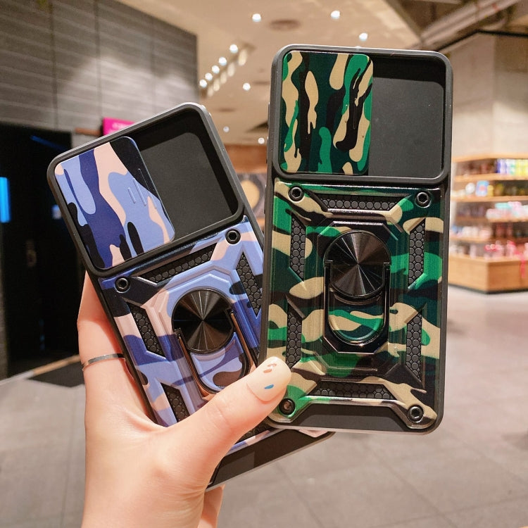 For Samsung Galaxy S21+ 5G Sliding Camera Cover Design Camouflage Series TPU+PC Protective Case