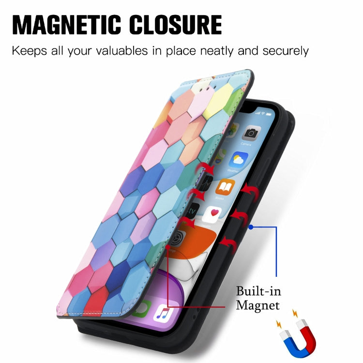 For iPhone X / XS Colorful Magnetic Horizontal Flip PU Leather Case with Holder & Card Slot & Wallet