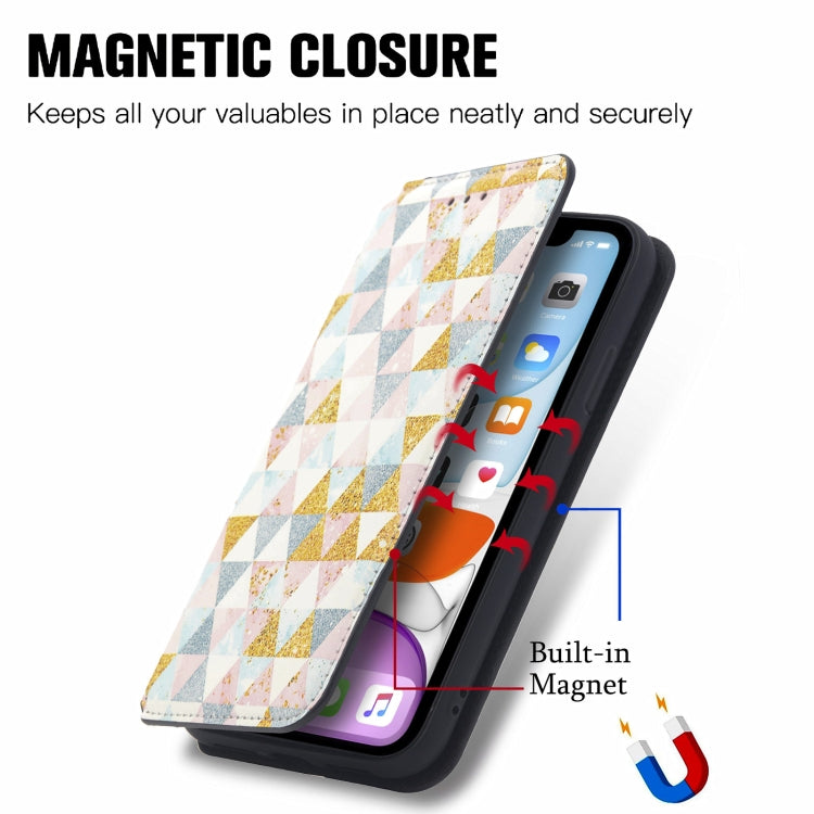 For iPhone XR Colorful Magnetic Horizontal Flip PU Leather Case with Holder & Card Slot & Wallet