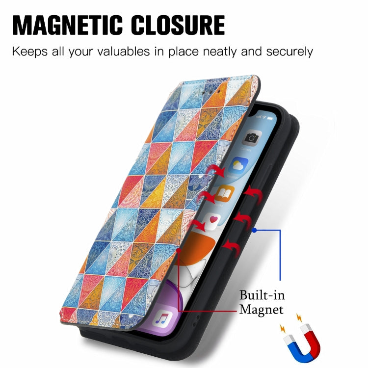 For iPhone XS Max Colorful Magnetic Horizontal Flip PU Leather Case with Holder & Card Slot & Wallet