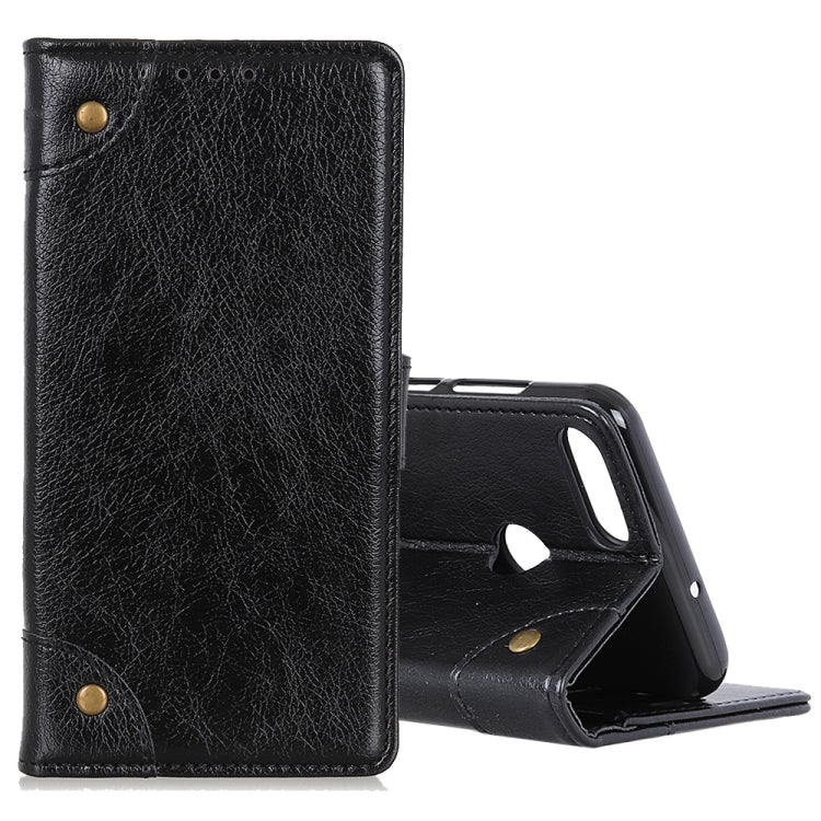 For Motorola Moto E6 Play Copper Buckle Nappa Texture Horizontal Flip Leather Case with Holder & Card Slots & Wallet