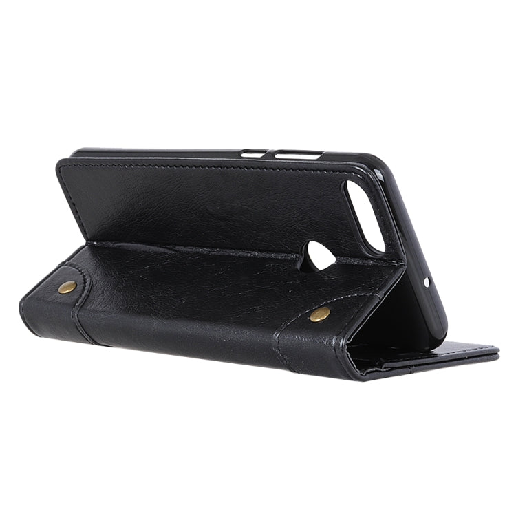 For Motorola Moto E6 Play Copper Buckle Nappa Texture Horizontal Flip Leather Case with Holder & Card Slots & Wallet