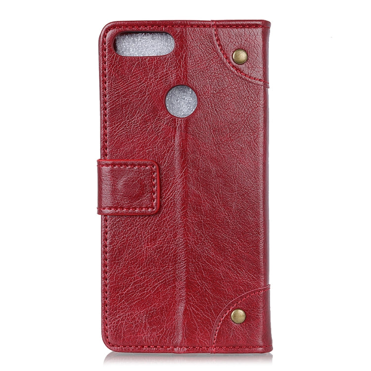 For Motorola Moto E6 Play Copper Buckle Nappa Texture Horizontal Flip Leather Case with Holder & Card Slots & Wallet