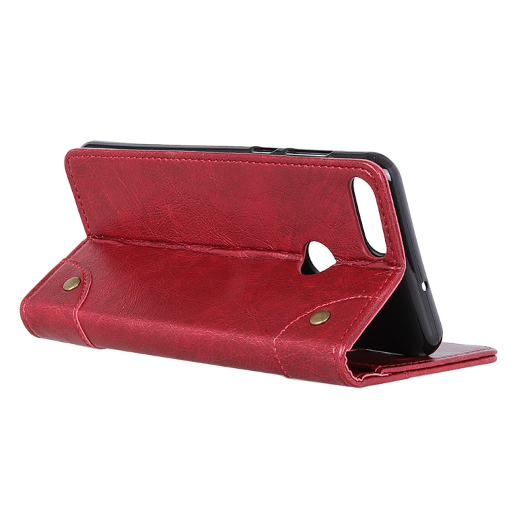 For Motorola Moto E6 Play Copper Buckle Nappa Texture Horizontal Flip Leather Case with Holder & Card Slots & Wallet
