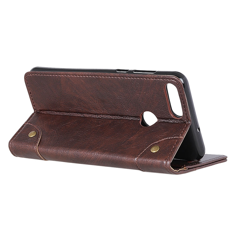 For Motorola Moto E6 Play Copper Buckle Nappa Texture Horizontal Flip Leather Case with Holder & Card Slots & Wallet