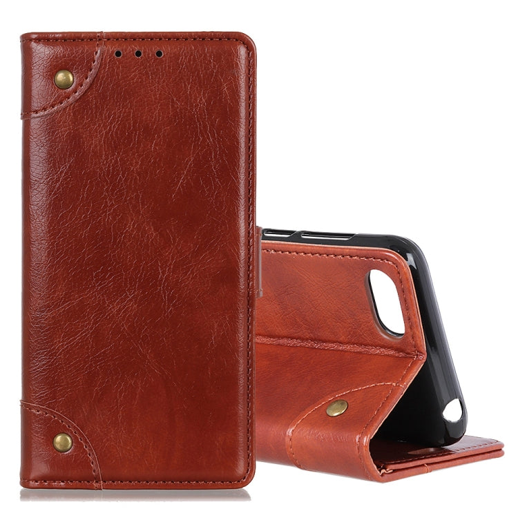 For Alcatel 1V (2019) Copper Buckle Nappa Texture Horizontal Flip Leather Case with Holder & Card Slots & Wallet