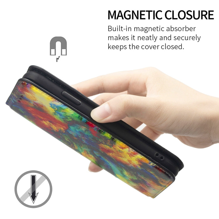 For Samsung Galaxy A12 Colorful Magnetic Horizontal Flip PU Leather Case with Holder & Card Slot & Wallet