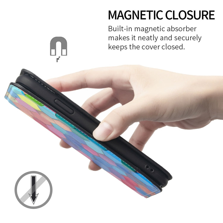 For Samsung Galaxy A12 Colorful Magnetic Horizontal Flip PU Leather Case with Holder & Card Slot & Wallet
