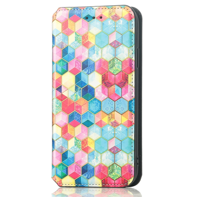 For Samsung Galaxy A12 Colorful Magnetic Horizontal Flip PU Leather Case with Holder & Card Slot & Wallet