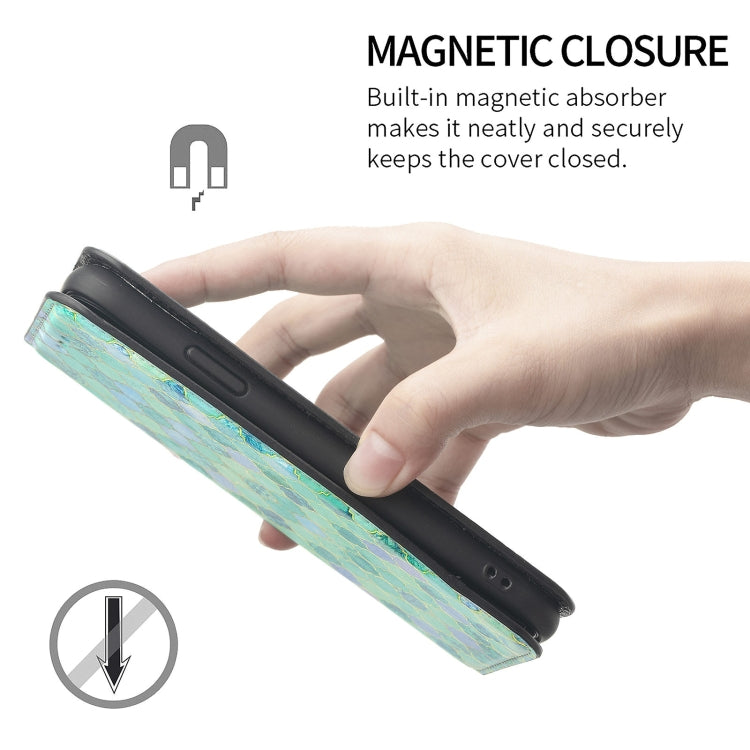 For Samsung Galaxy A52 5G Colorful Magnetic Horizontal Flip PU Leather Case with Holder & Card Slot & Wallet