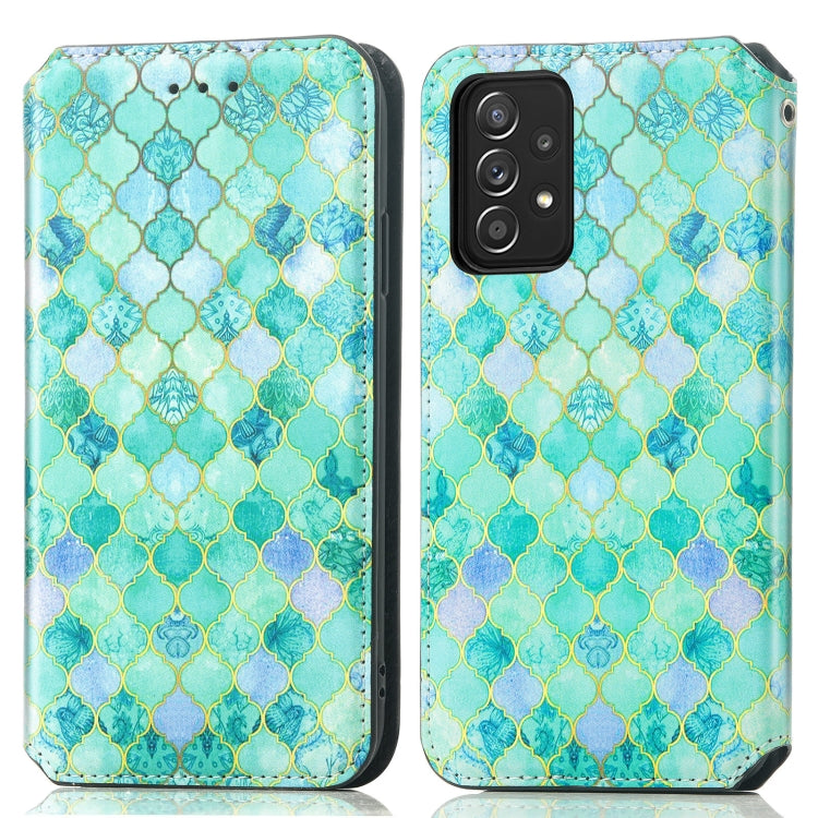 For Samsung Galaxy A72 5G Colorful Magnetic Horizontal Flip PU Leather Case with Holder & Card Slot & Wallet