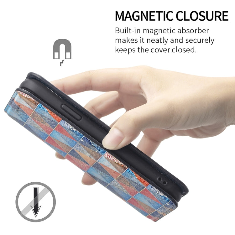 For Samsung Galaxy A72 5G Colorful Magnetic Horizontal Flip PU Leather Case with Holder & Card Slot & Wallet