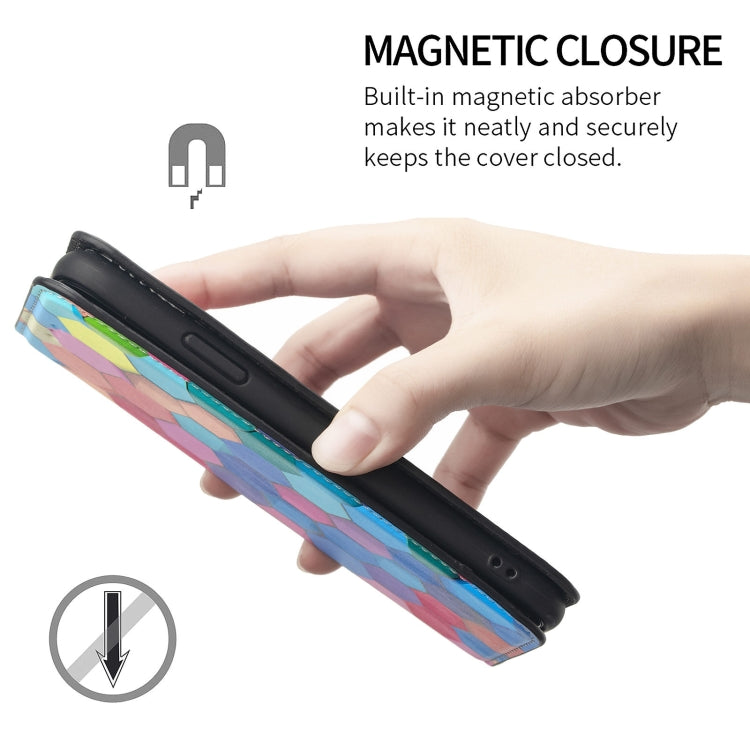 For Samsung Galaxy A72 5G Colorful Magnetic Horizontal Flip PU Leather Case with Holder & Card Slot & Wallet