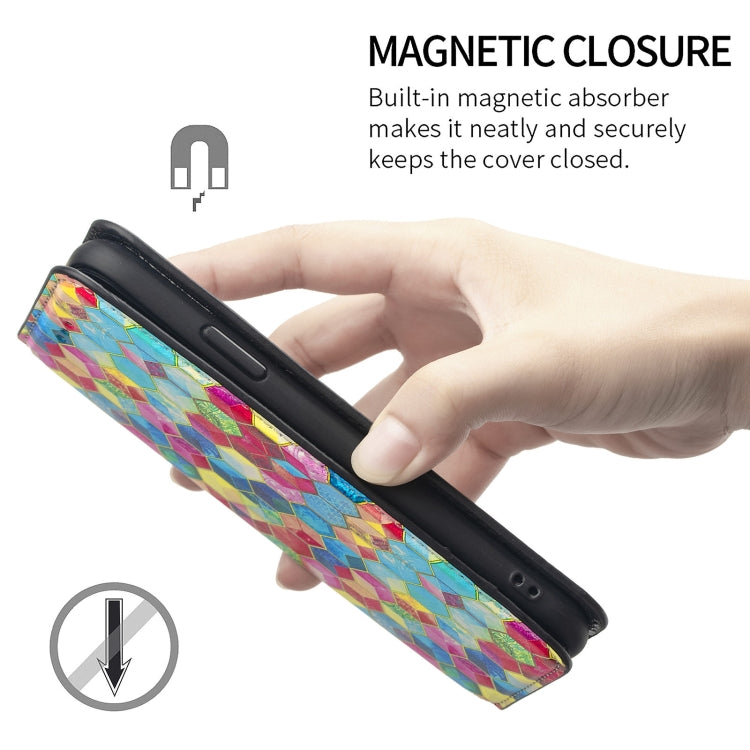 For Samsung Galaxy A72 5G Colorful Magnetic Horizontal Flip PU Leather Case with Holder & Card Slot & Wallet