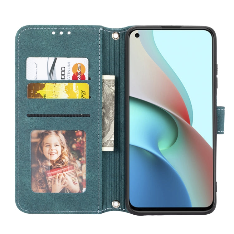 For Xiaomi Redmi Note 9 5G Embossed Striped Magnetic Buckle PU + TPU Horizontal Flip Leather Case with Holder & Card Slot & Wallet & Photo Frame & Sling