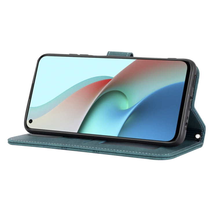 For Xiaomi Redmi Note 9 5G Embossed Striped Magnetic Buckle PU + TPU Horizontal Flip Leather Case with Holder & Card Slot & Wallet & Photo Frame & Sling