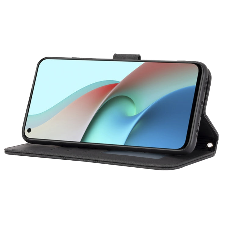 For Xiaomi Redmi Note 9 5G Embossed Striped Magnetic Buckle PU + TPU Horizontal Flip Leather Case with Holder & Card Slot & Wallet & Photo Frame & Sling