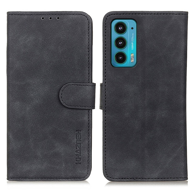 For Motorola Edge 20 KHAZNEH Retro Texture PU + TPU Horizontal Flip Leather Case with Holder & Card Slots & Wallet