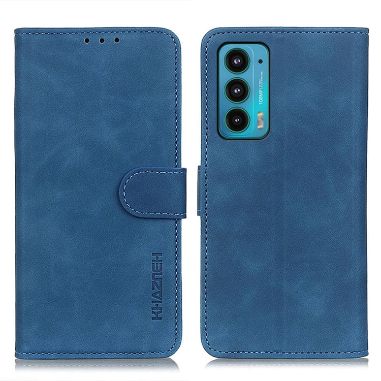 For Motorola Edge 20 KHAZNEH Retro Texture PU + TPU Horizontal Flip Leather Case with Holder & Card Slots & Wallet