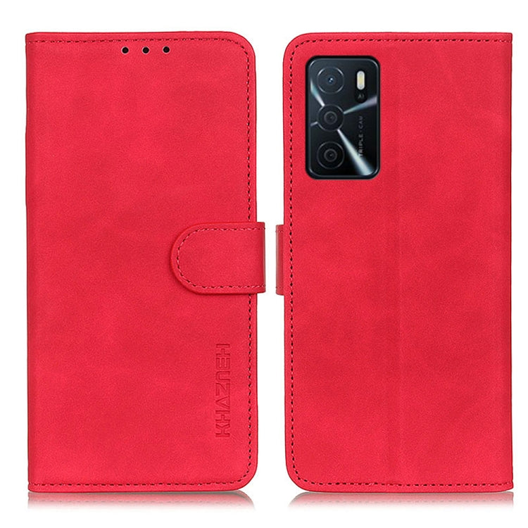 For OPPO A16 KHAZNEH Retro Texture PU + TPU Horizontal Flip Leather Case with Holder & Card Slots & Wallet