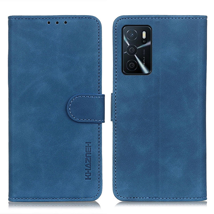 For OPPO A16 KHAZNEH Retro Texture PU + TPU Horizontal Flip Leather Case with Holder & Card Slots & Wallet