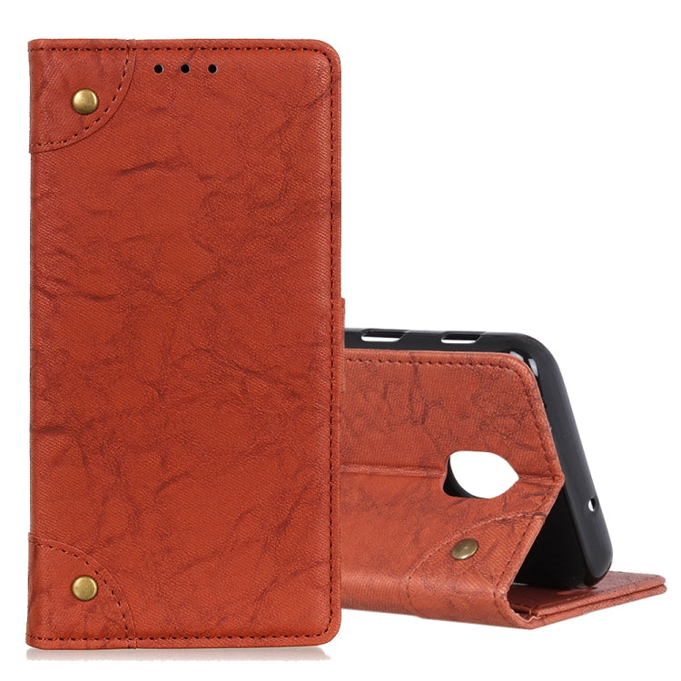 For Nokia 2.3 Copper Buckle Retro Crazy Horse Texture Horizontal Flip Leather Case with Holder & Card Slots & Wallet