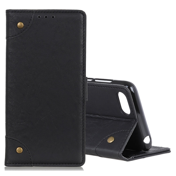 For Alcatel 1V (2019) Copper Buckle Retro Crazy Horse Texture Horizontal Flip Leather Case with Holder & Card Slots & Wallet
